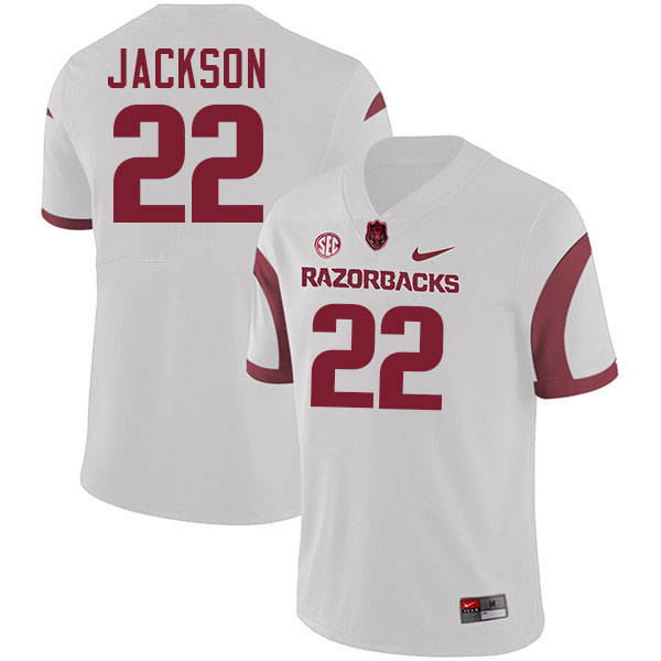 Ja'Quinden Jackson Arkansas Jersey,Arkansas Razorbacks #22 Ja'Quinden Jackson Jersey Youth-White